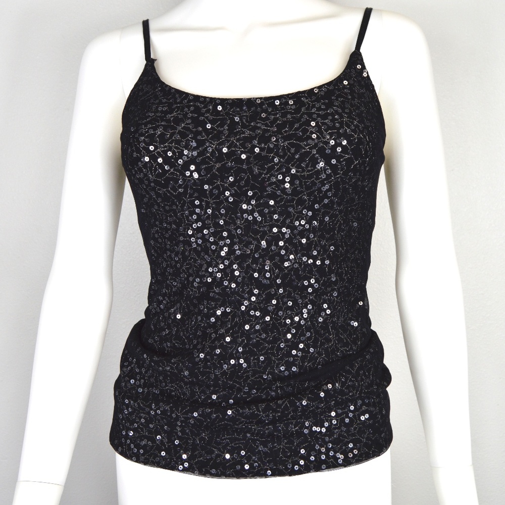 The Limited Mesh Sequined Tank Top